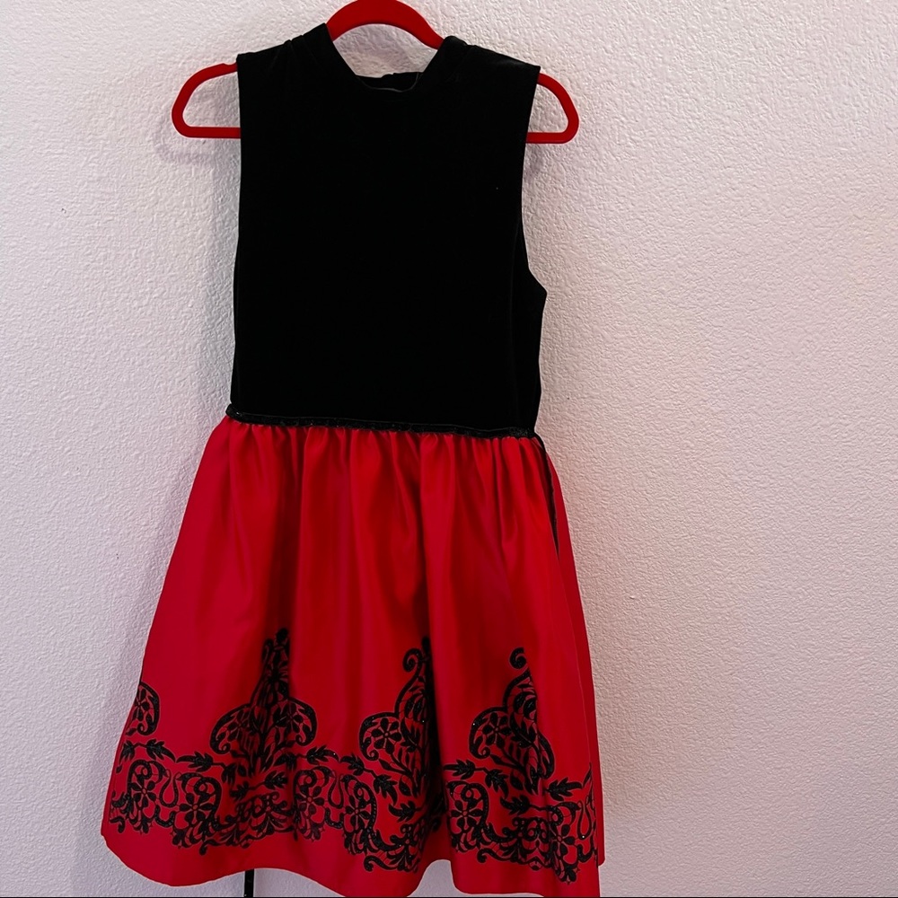 Rare Editions black and red christmas/holiday dress size 12